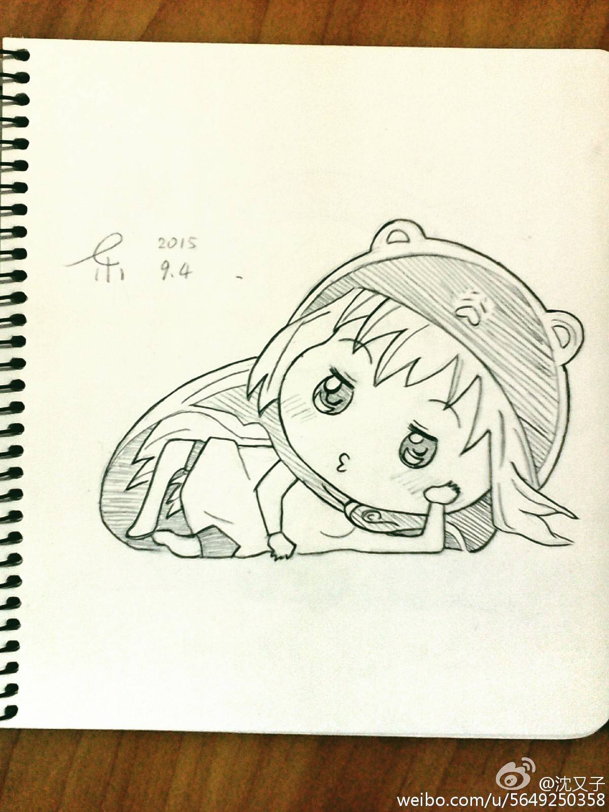 4 【铅笔手绘(临摹)干物妹小埋】 听说集齐九个小埋,就可以召唤粗神兽