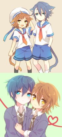 伏见猿比古 八田美咲 伏八 k .啊~这是幼儿园梗吗~好可爱