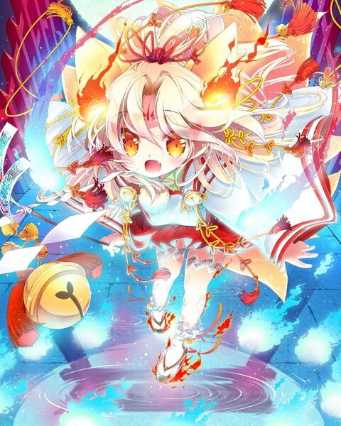 二次元 唯美 九尾狐 动漫,同人 美少女