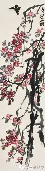 印文:白石翁 此幅应为齐白石"衰年变法"之后的作品,体现了其取法