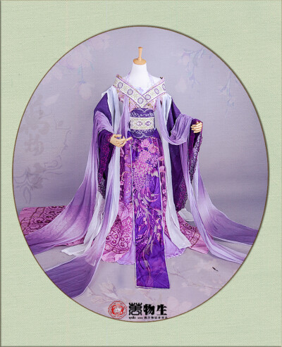 【万物生】独家设计『千姹萝』紫色古装cos花千骨妖神十三月女装s