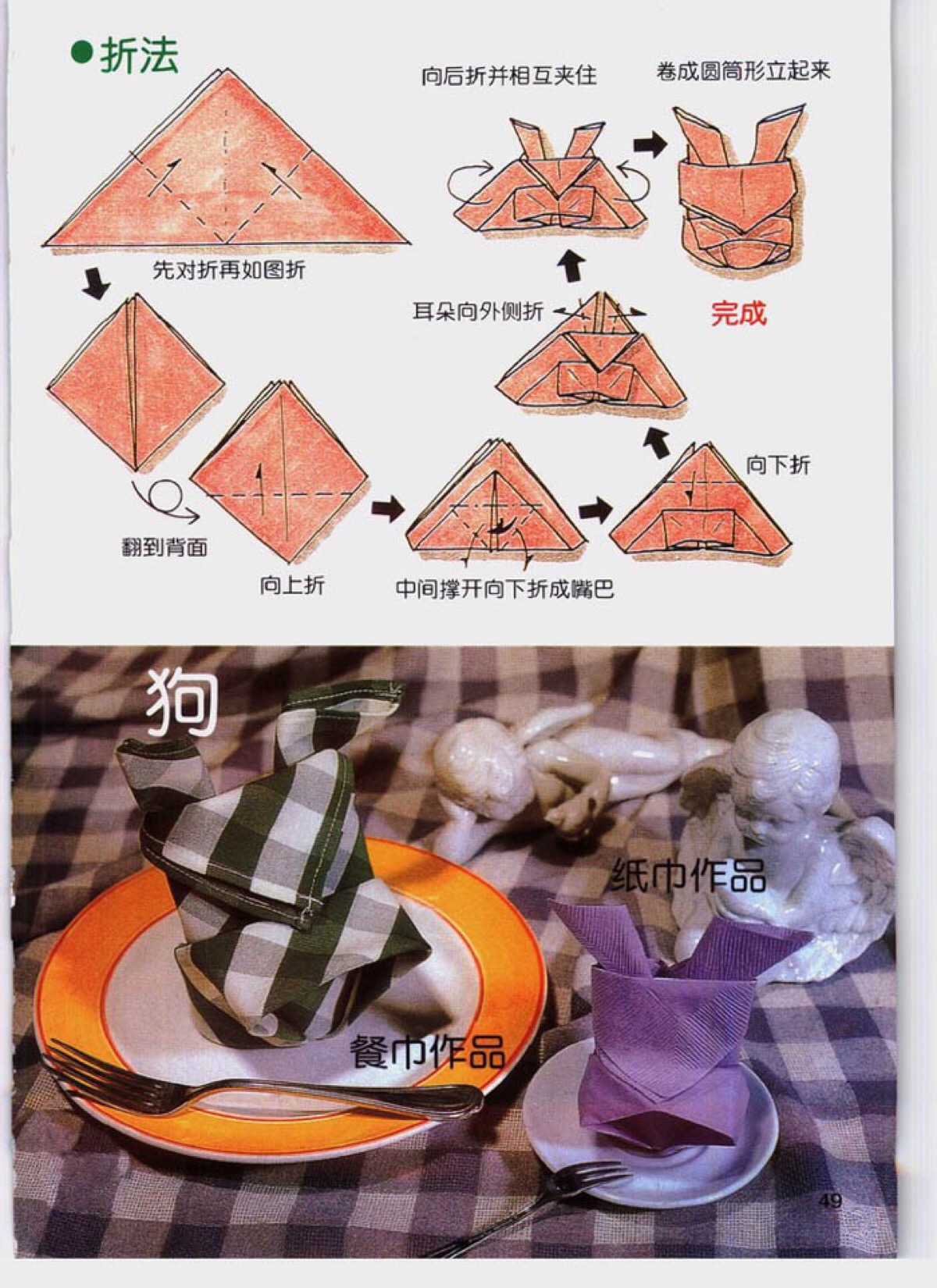 西餐纸巾叠法简单教程图片