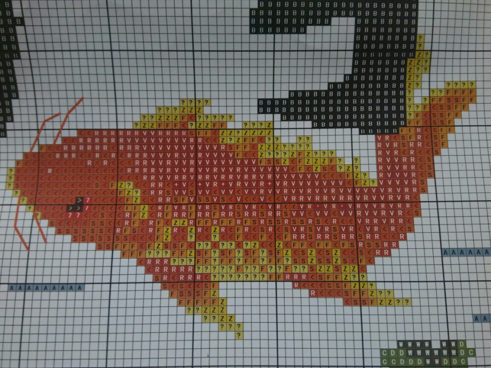 鲤鱼 十字绣 图案