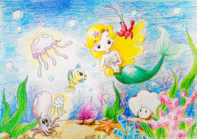 发现岸上世界小花的美人鱼和她的朋友们