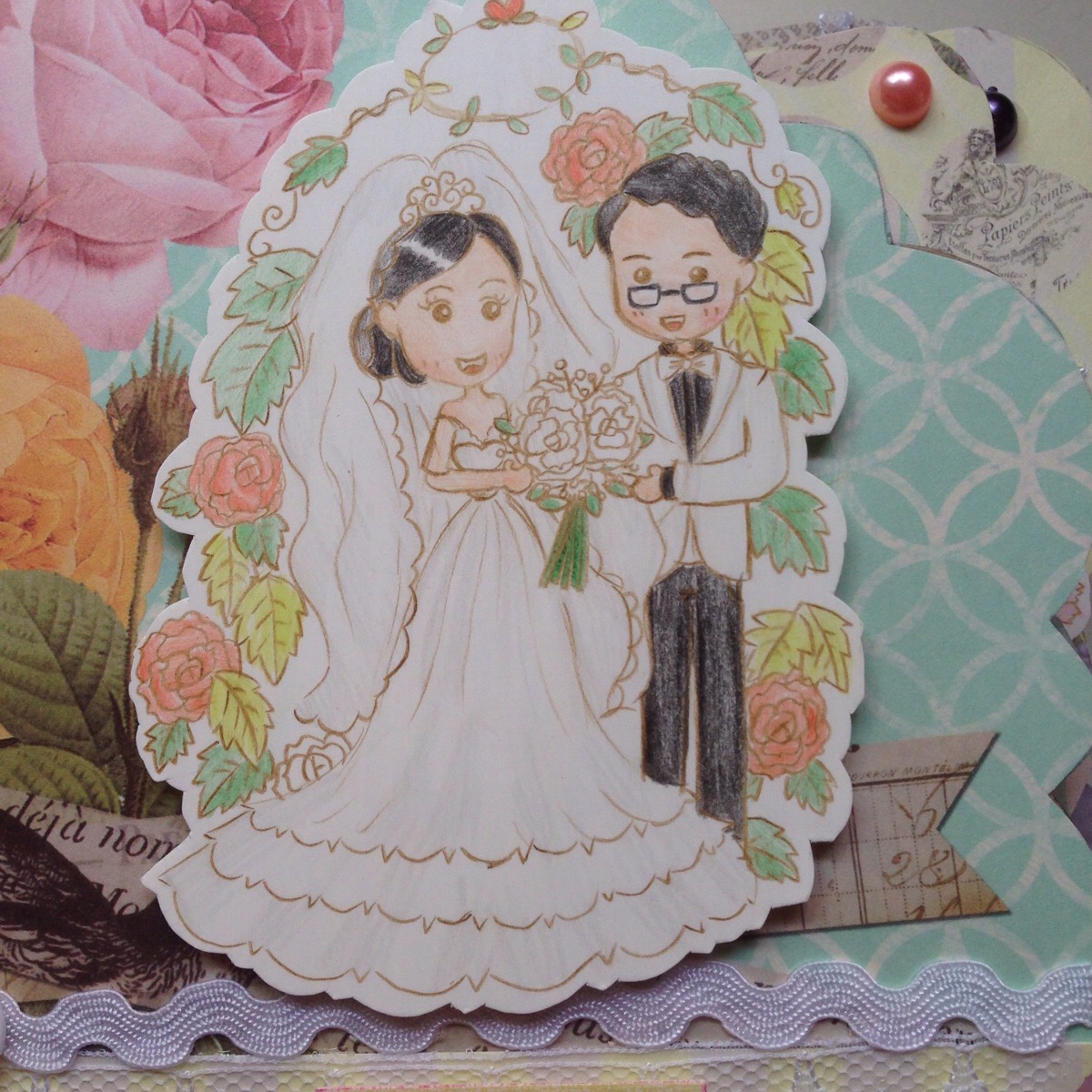 我们结婚吧～花语森林里的婚礼「手工贺卡 手工相册 结婚纪念册手绘