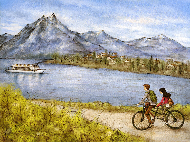 温暖清新风格的生活场景画作,将美好的生活瞬间保存下来,当岁月过往