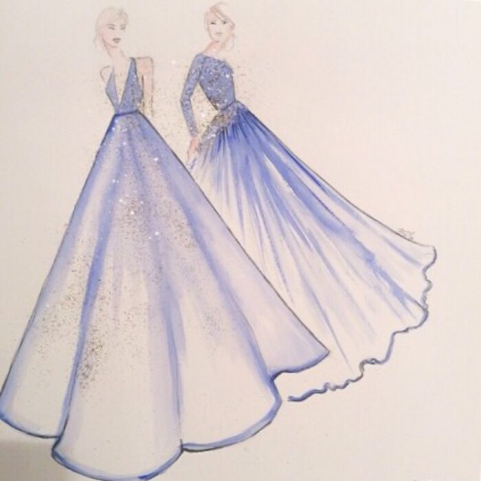 【笔尖时尚】 手绘插画 服装插画 素材 设计稿 服饰风尚 清新淡雅的