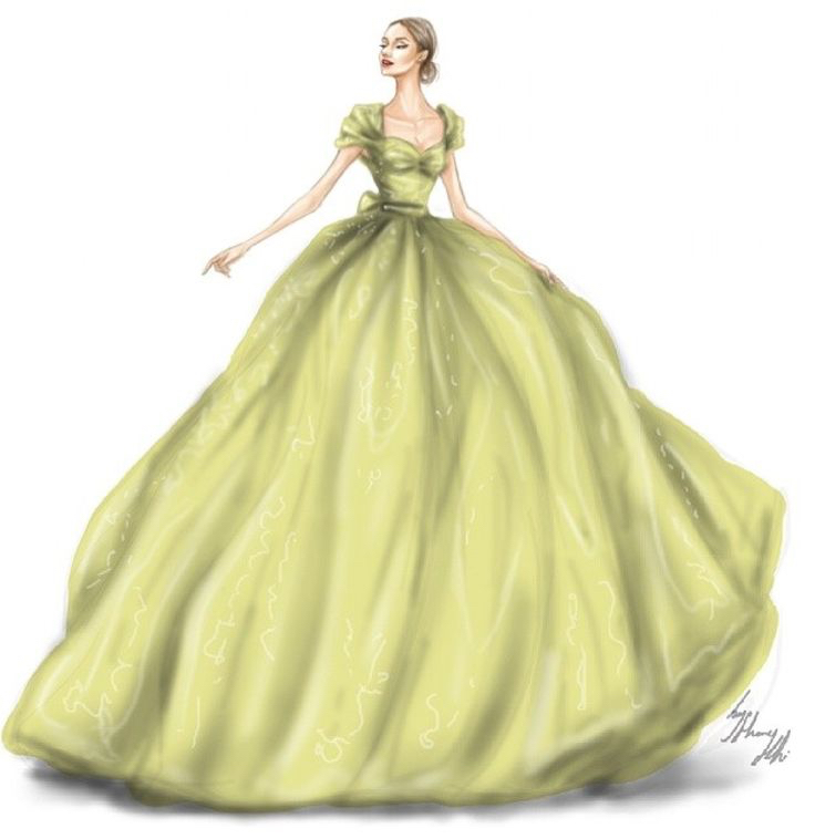 服装插画 素材 设计稿 服饰风尚 插画 | 仙裙华裳 摇曳大裙摆,你沉醉