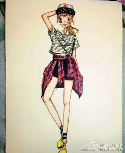 系列手绘女孩,服装,森系