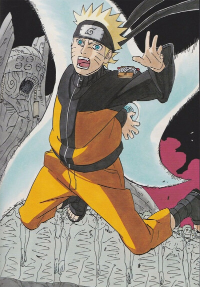 naruto -ナルト- 《火影忍者》漫画 原画 #岸本齐史# 漩涡鸣人
