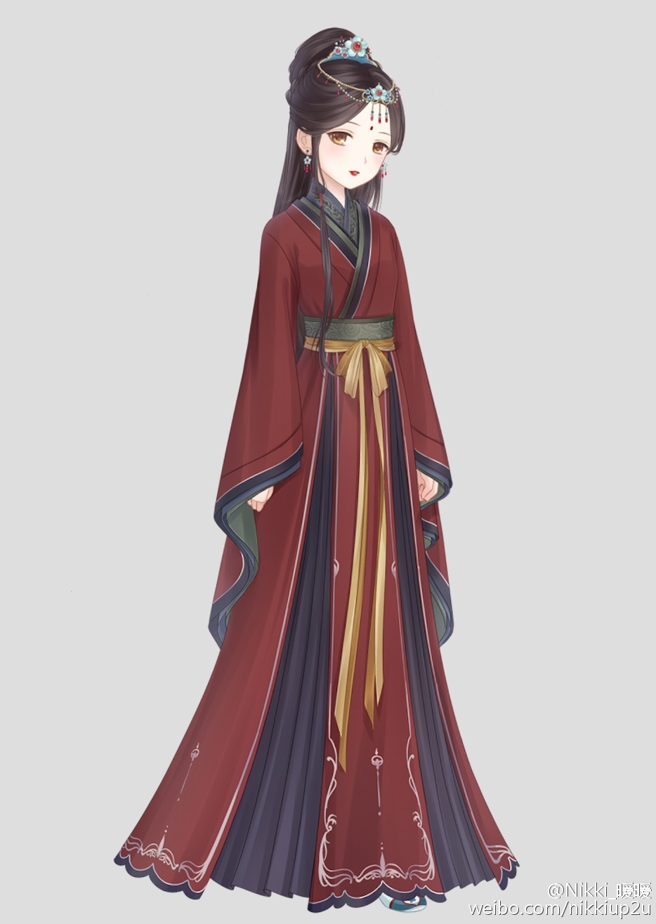 暖暖环游世界 动漫 人设 百美图系列之"王昭君"套装 服装 造型 高清