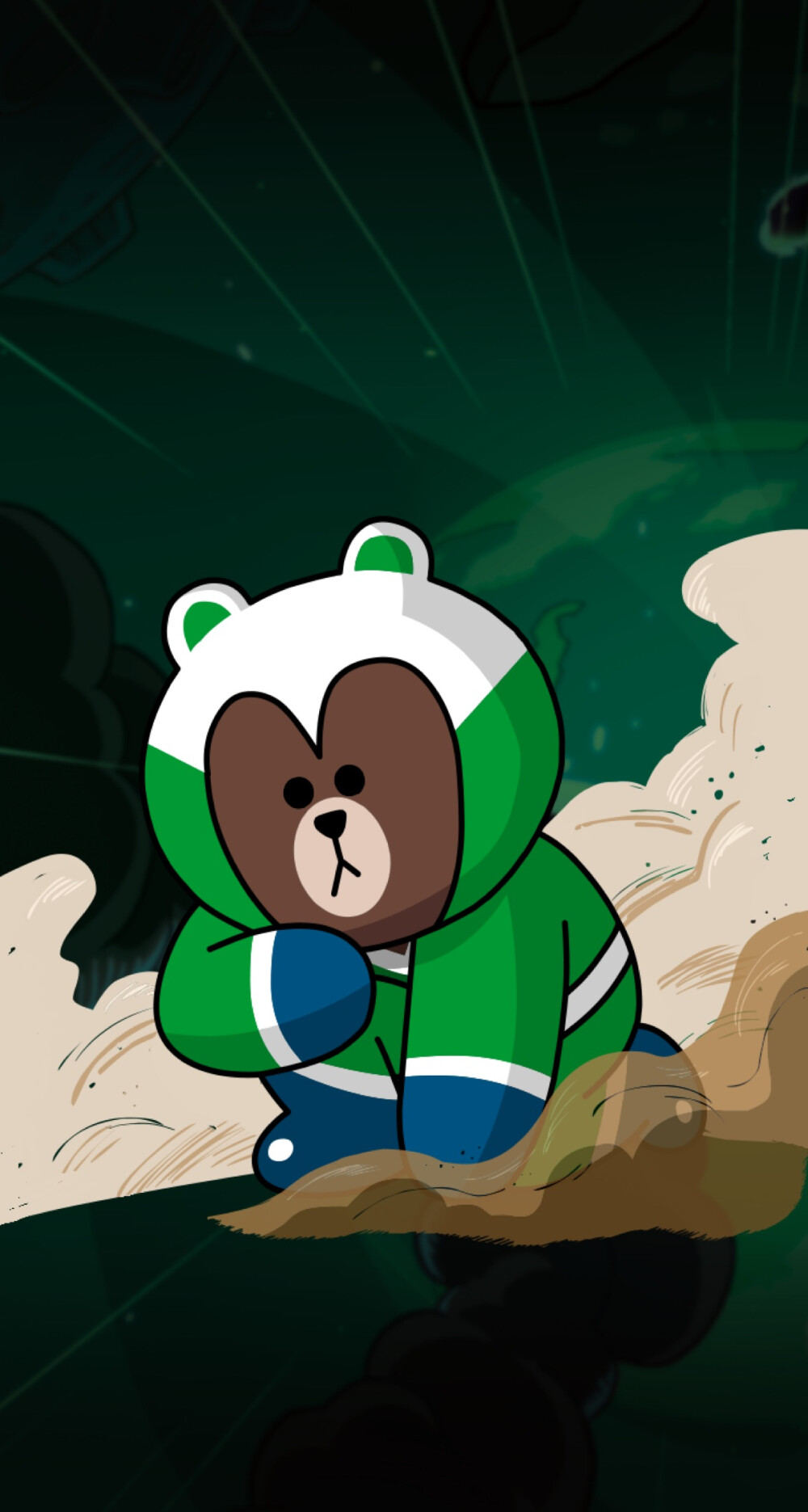 line friends 高清手机壁纸 可妮兔 布朗熊