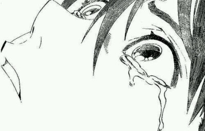 「黑白,线条系」动漫 头像 壁纸 眼泪 男