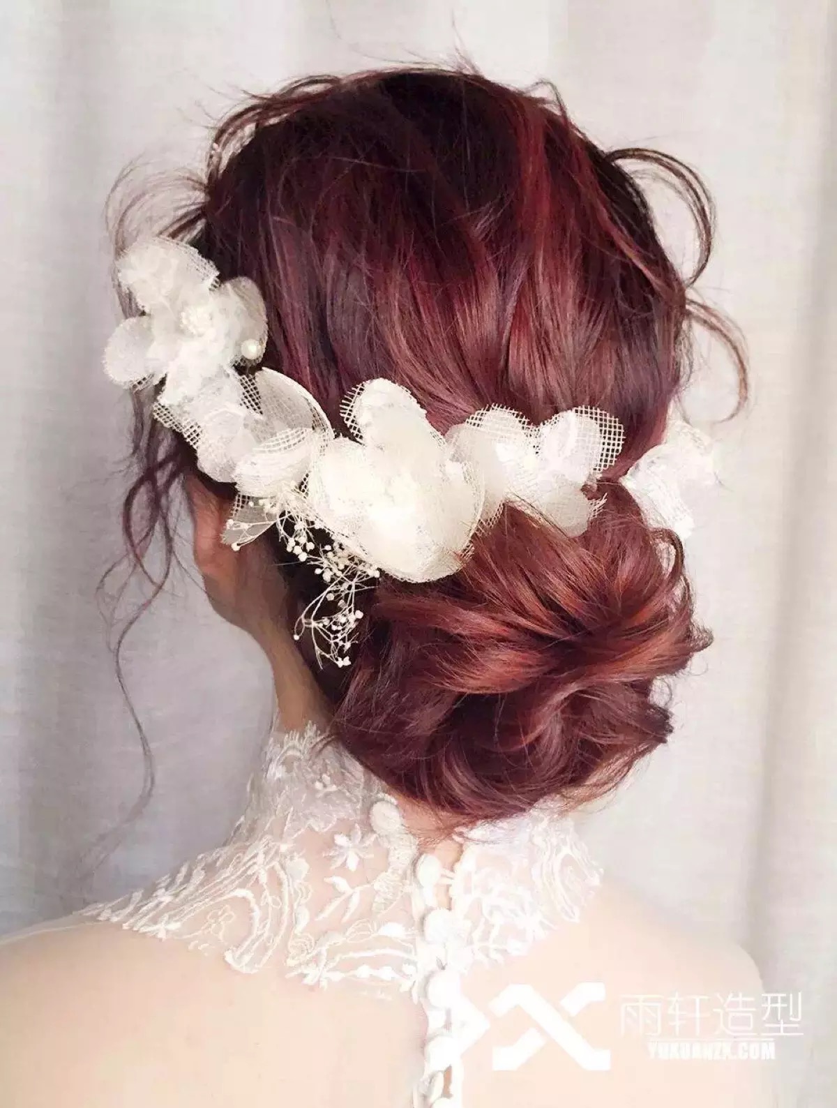 新娘造型 新娘发型 盘发 韩式 唯美 仙子 花朵
