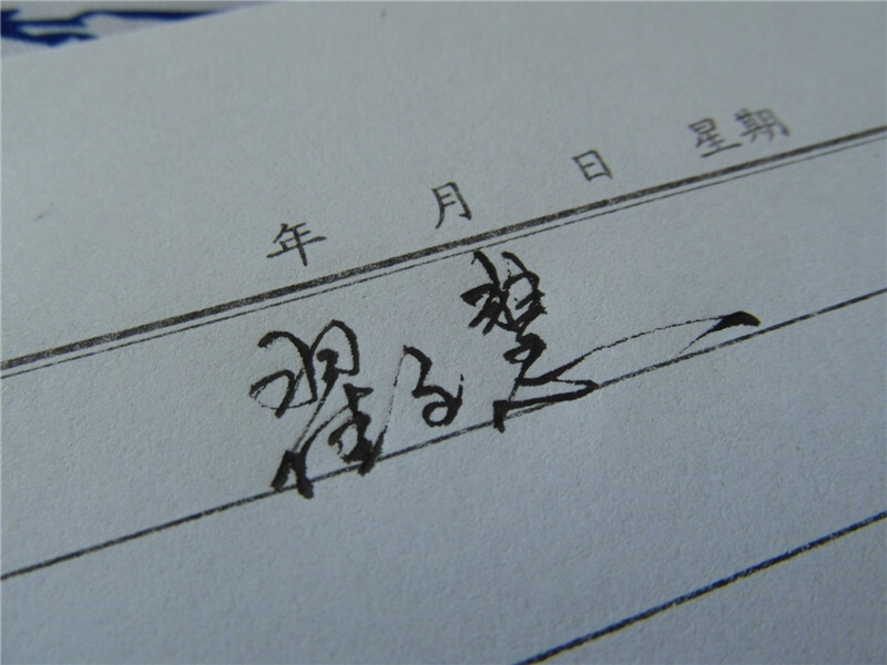 手写 名字