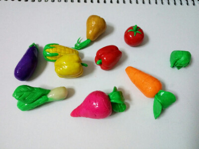 用橡皮泥捏水果蔬菜图片