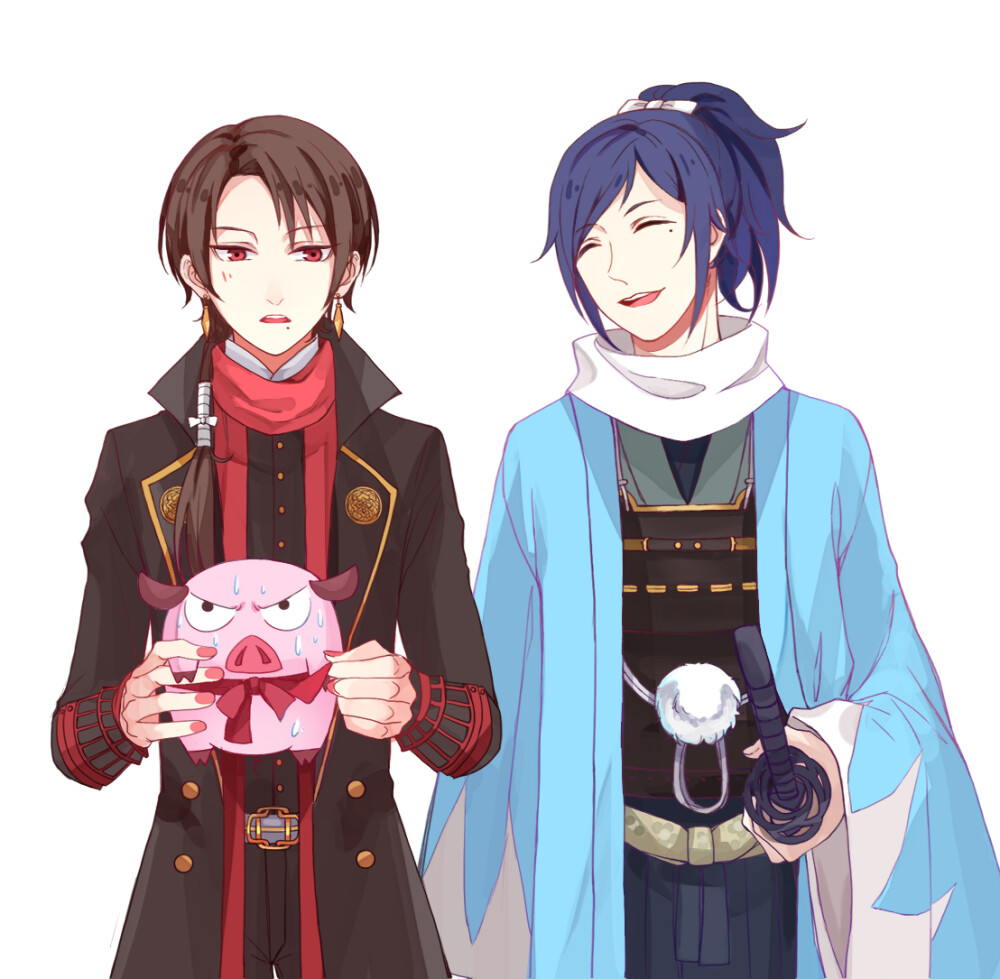 加州清光 大和守安定 新攥组异闻录总司的猪 刀剑乱舞 二次元 插画