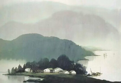 朦胧水乡,氤氲江南 水墨画 风景 插画 意境 唯美 古风