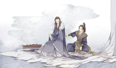 古风画师画画的清茗