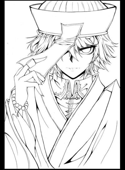 精灵录玄魁线稿,喜欢的同学可以临摹了