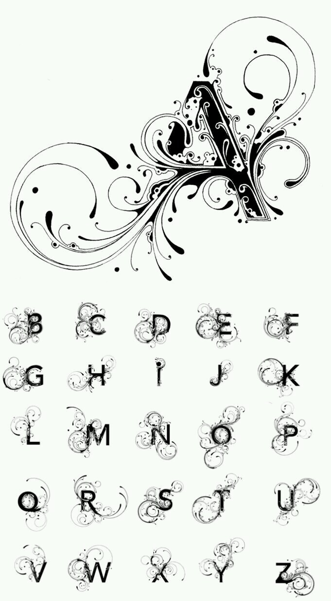 字母艺术写法图片