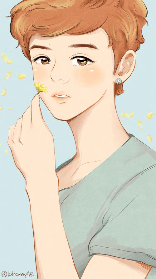鹿晗 高清 壁纸 漫画 fanart
