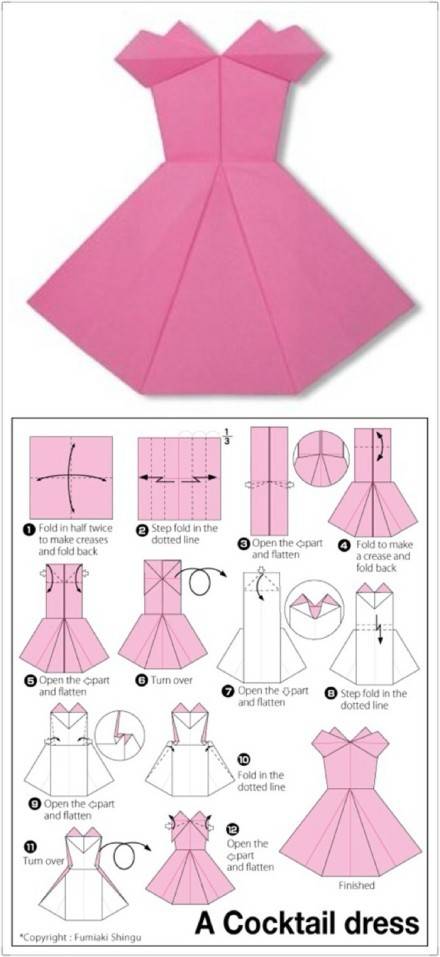 【折纸教程:服装系列】很可爱哒衣服折纸快动手吧