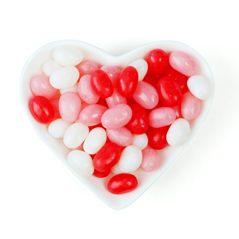 楽菋吉利豆果冻糖红粉白 jelly beans 水果彩虹糖果 欧式喜糖