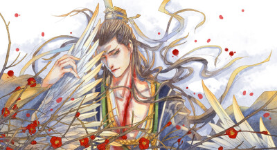 古风~中国风~插画~手绘~美男~妖孽~美女~古风场景~古风成双成对~古风