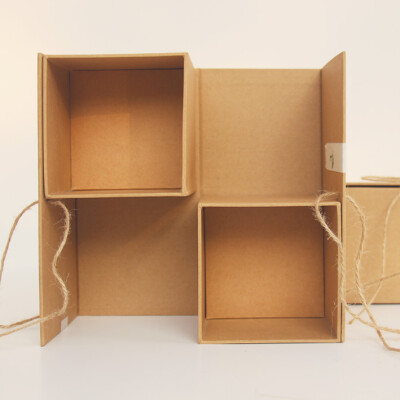创意牛皮纸麻绳茶叶包装盒