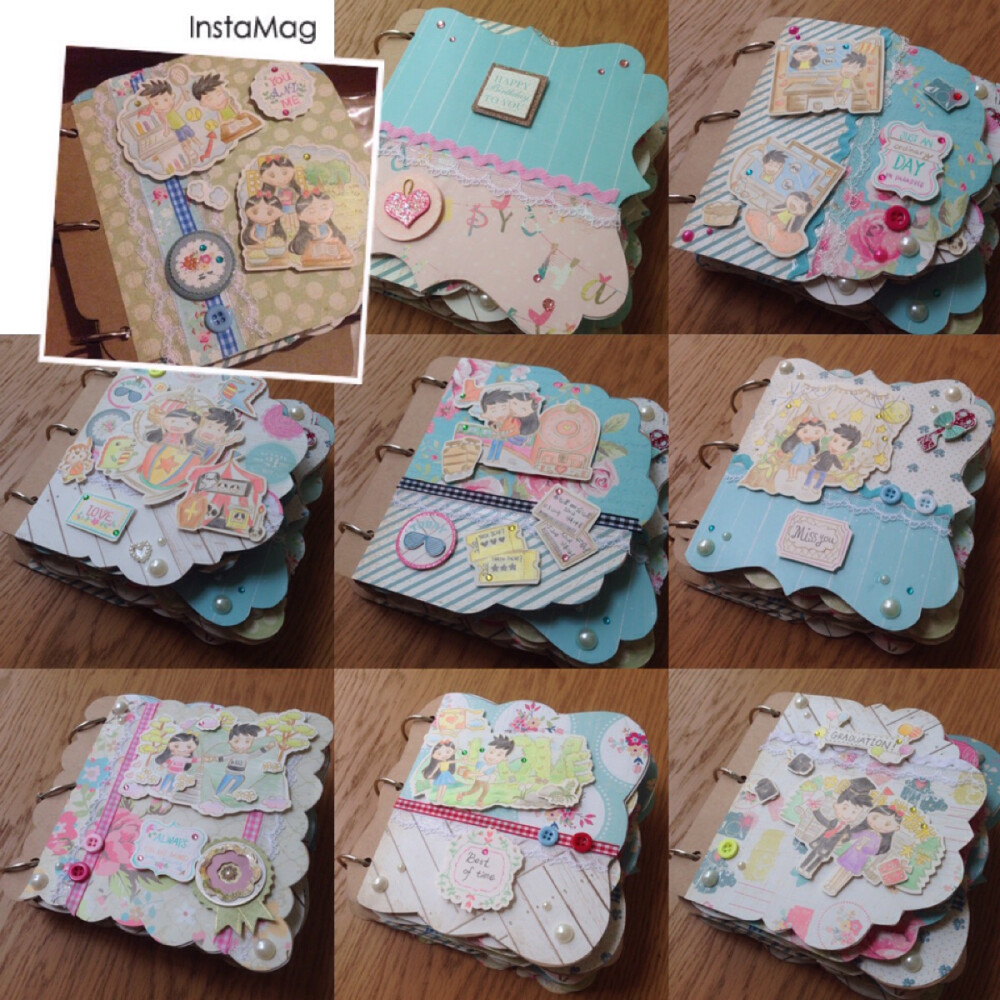 手工制作手绘画册 记录爱情成长的点滴 【定制:微博circle_shop手工