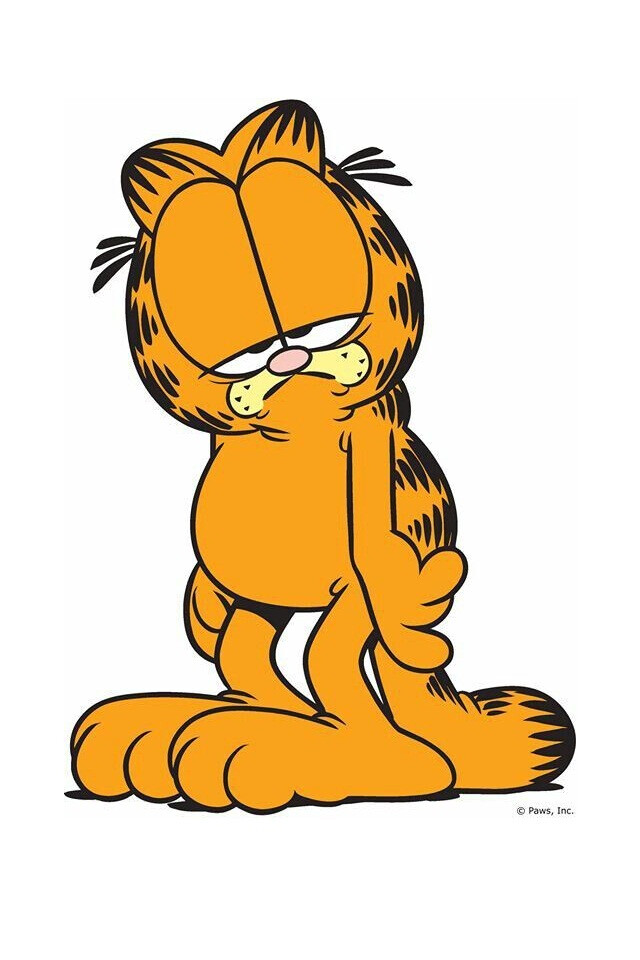 加菲猫动漫悲伤图片