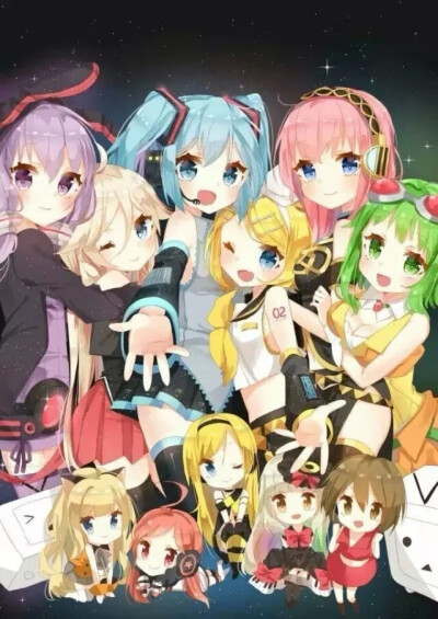 vocaloid miku 初音未来 ia luka meiko 起音美可 rin 镜音铃 结月缘