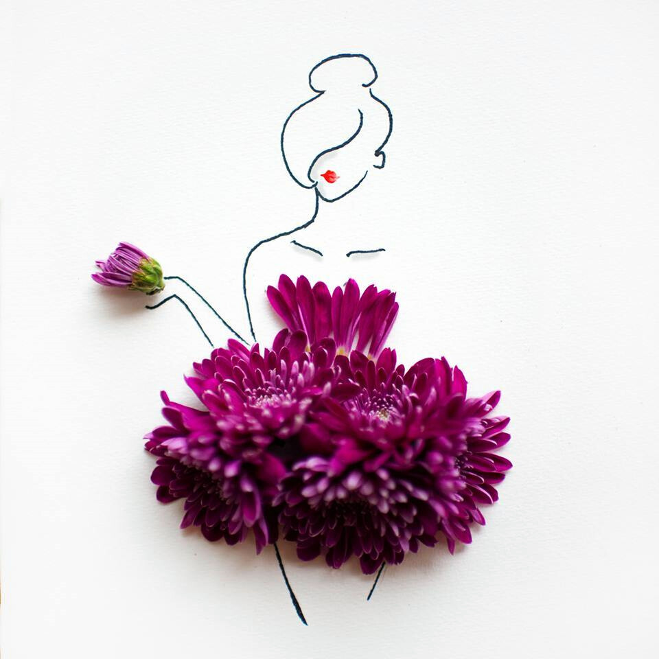 别样花朵(马来西亚艺术家limzy的创意花卉插画作品)