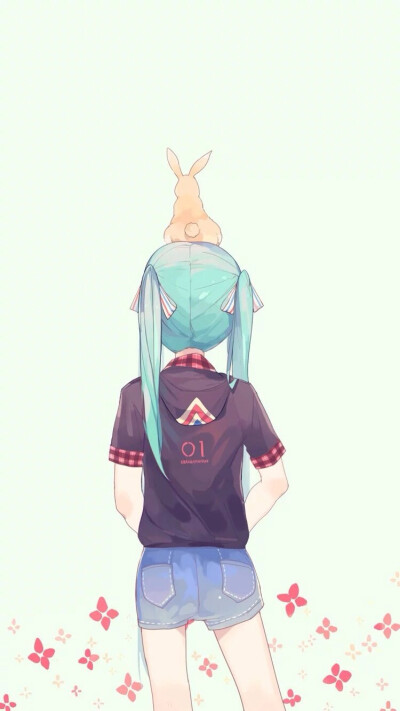 初音未来 壁纸,暖暖的背影