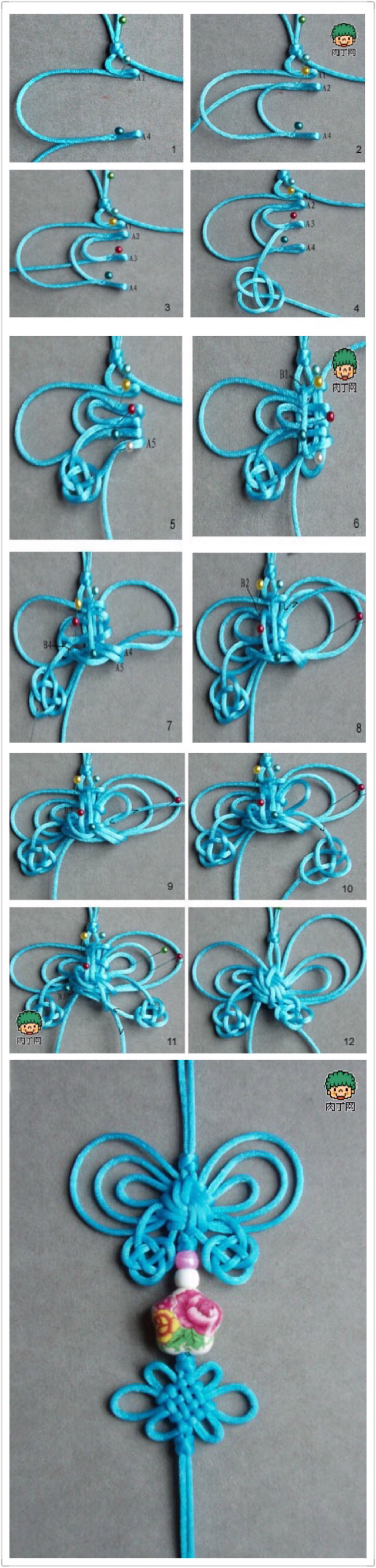 中国结蝴蝶的二种编法图片