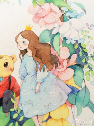 人物水彩--女孩