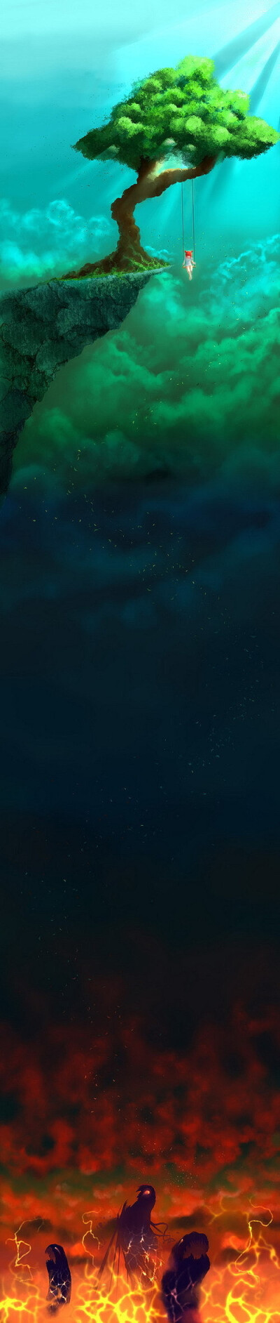 插画 风景 人物 森系 手绘 水彩 涂鸦 星空 唯美 意境 背景 二次元 小