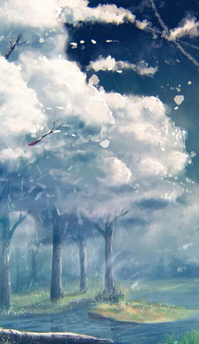 超美风景 治愈系场景插画