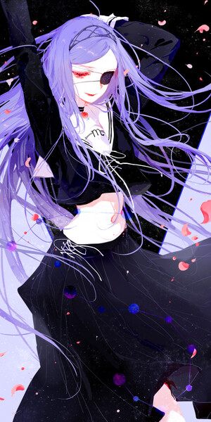 (侵删致歉)scorpio 天蝎座 星座拟人 星座 拟人 动漫 插画 少女 封面