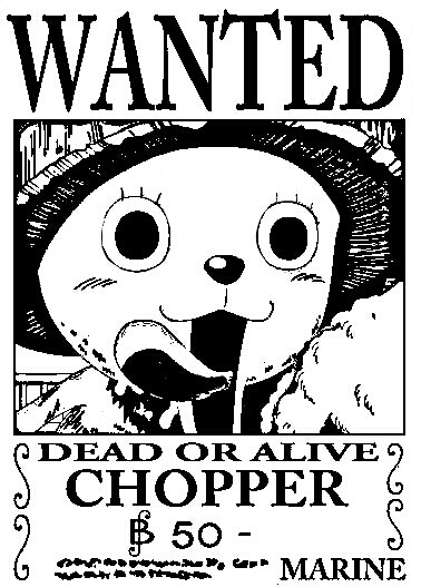 海贼王橡皮章素材通缉令乔巴