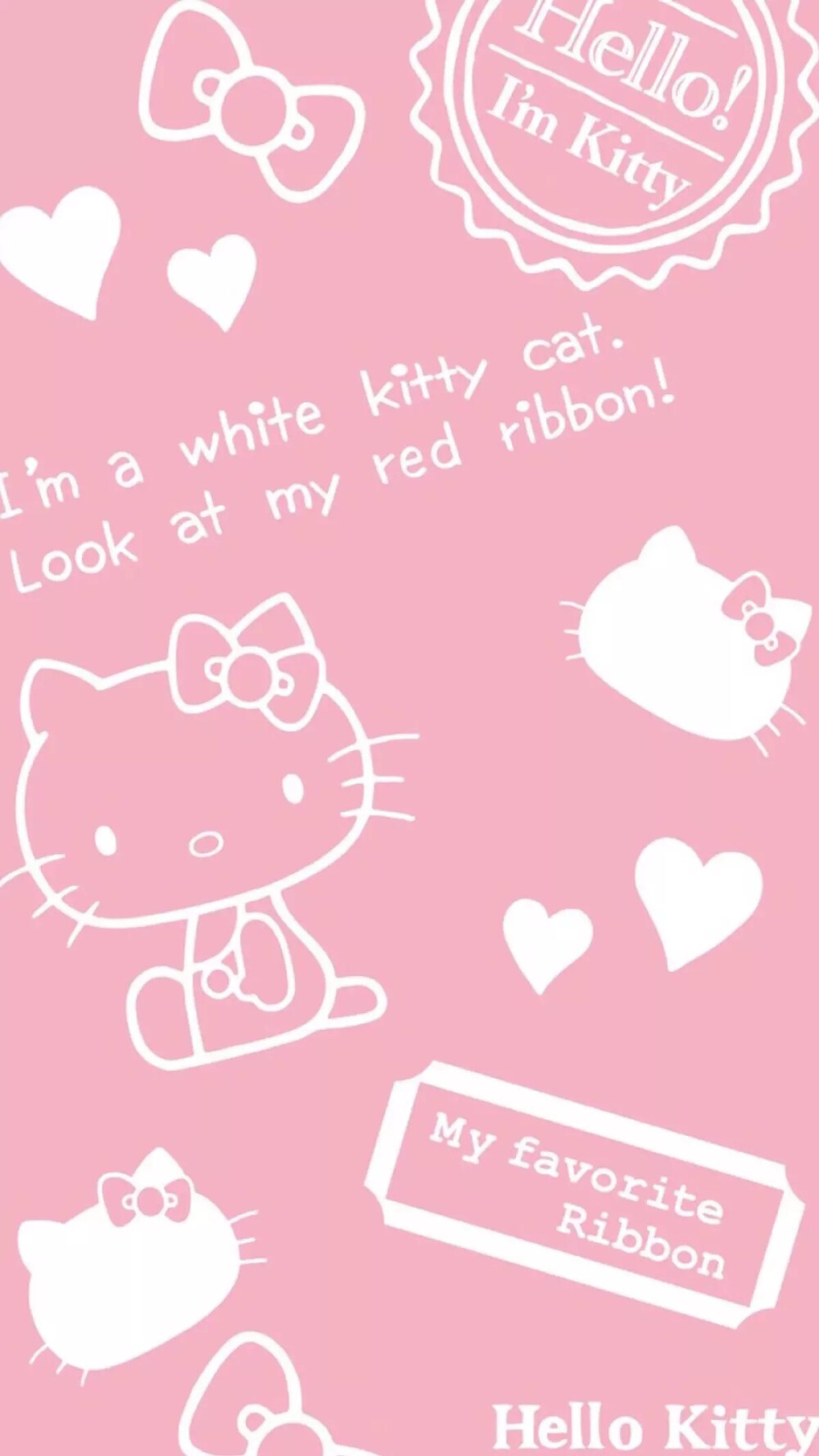 kitty猫壁纸粉色 锁屏图片
