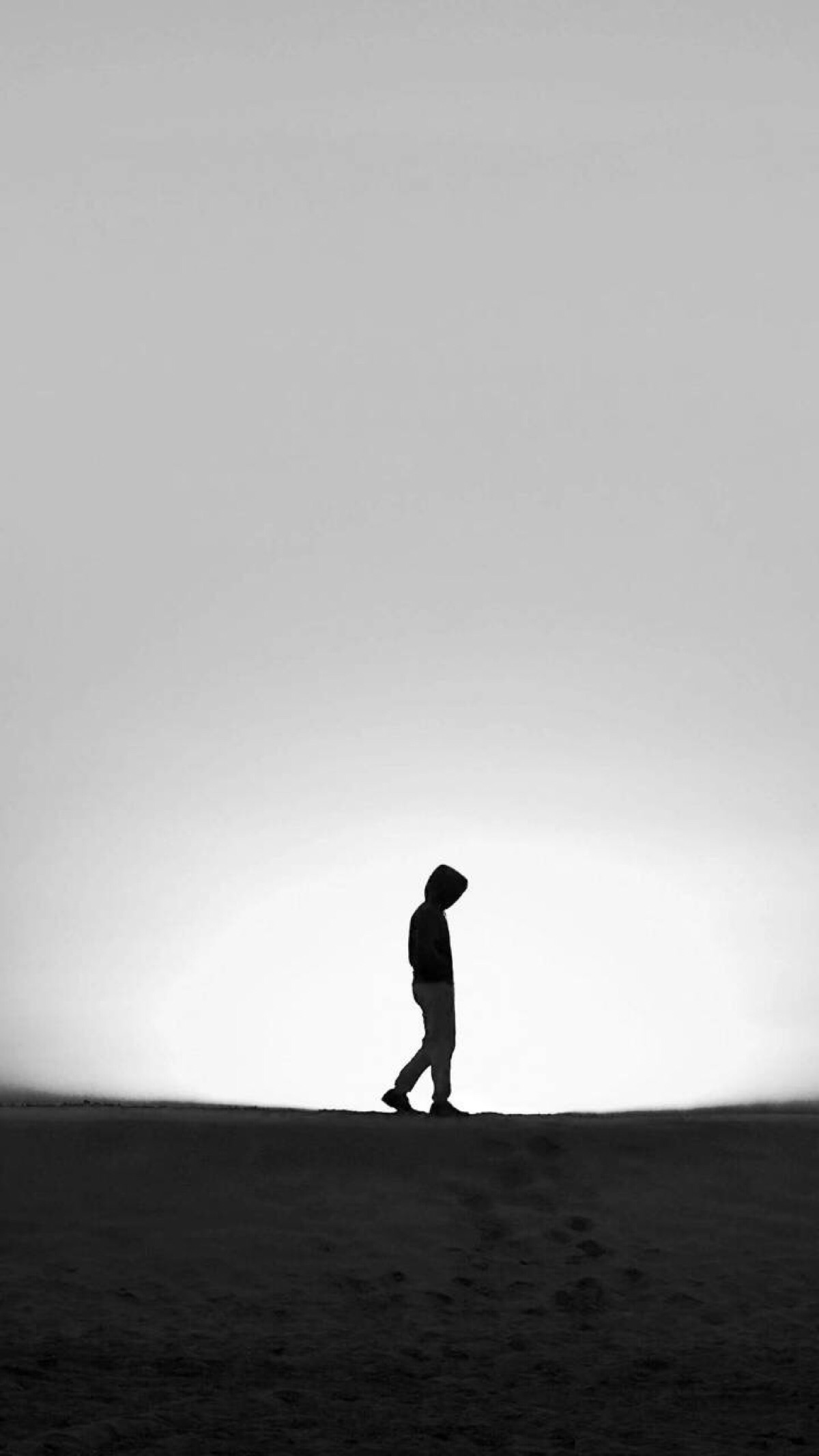 一个人孤独图片黑白图片