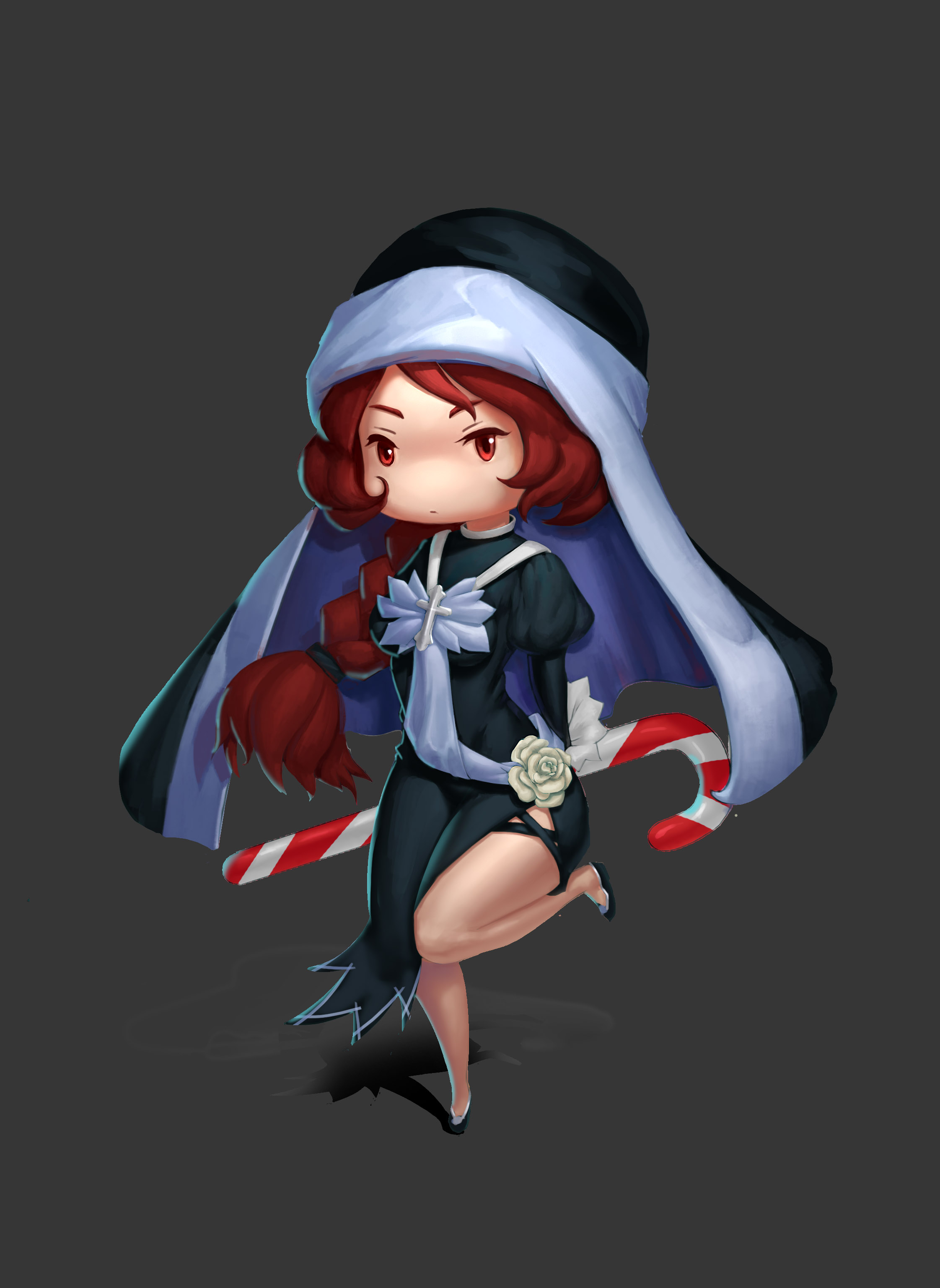 q版三头身的修女人设