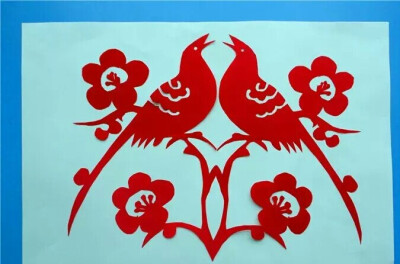 新年,对称剪纸
