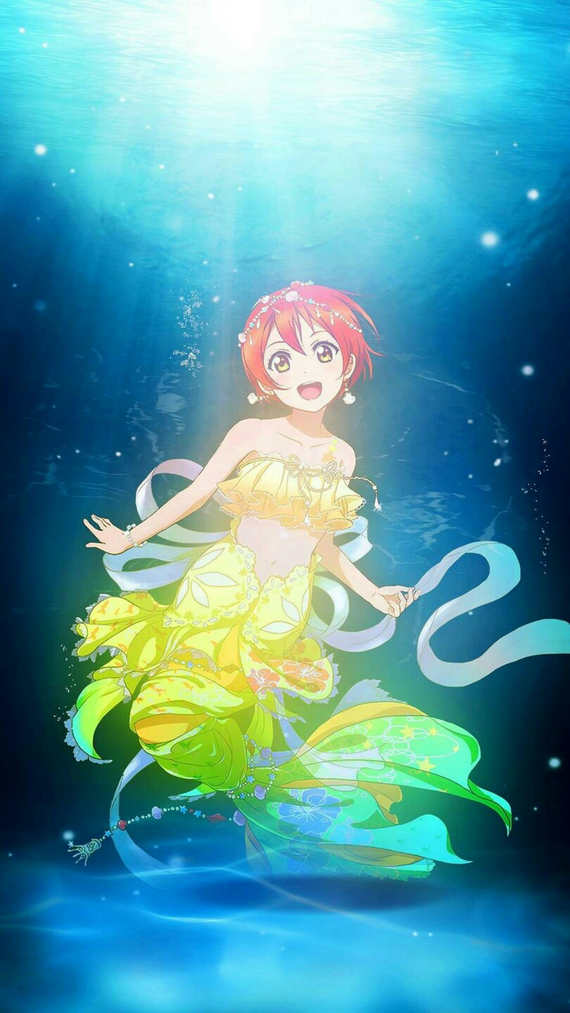 lovelive人鱼锁屏壁纸星空凛