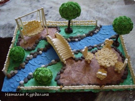 微场景小花园衍纸纸艺折纸3d立体diy