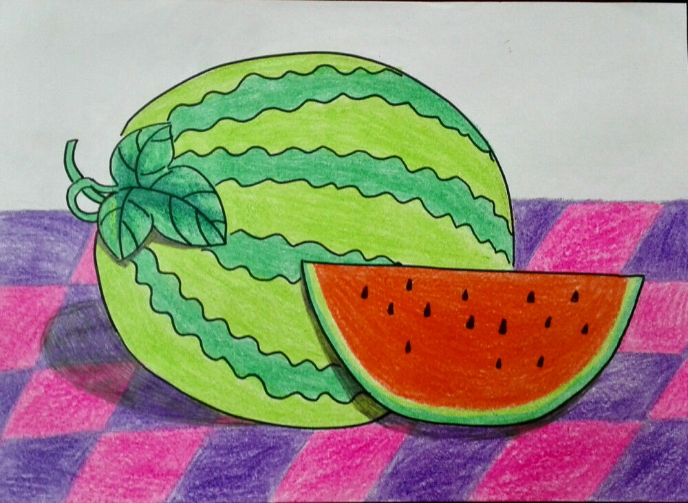 儿童画范图水果一