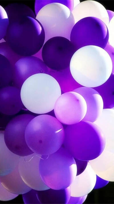 紫色 气球 背景图 锁屏 壁纸