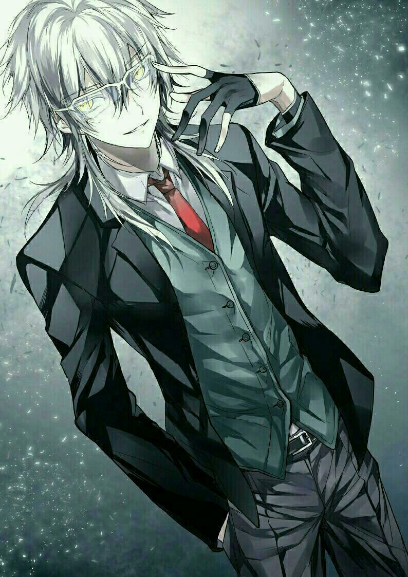 【疏璃】鹤丸国永 刀剑乱舞 制服 西装 眼睛 二次元 男生 动漫 壁纸
